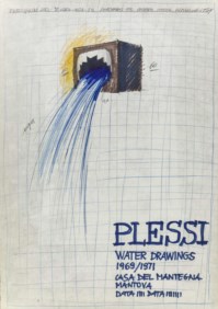 Previsioni del tempo alla TV. Project for an object from the Water drawings series