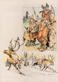 I costumi attraverso i millenni: paleolitico superiore<br>Passaggio delle renne in inverno