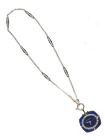 Diamond and lapis lazuli pocket watch, Bueche-Girod