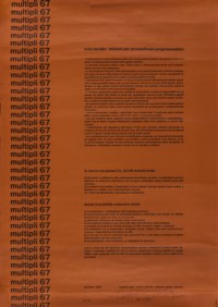 Multipli '67 - Arte seriale, schemi per un manifesto programmatico