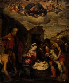 Scuola veneta del secolo XVII - Adorazione dei pastori