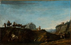 Hans de Jode (1630 - 1662) - Paesaggi con viandanti e armenti