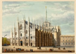 Lombard school of the XIX century, circle of Giovanni Migliara - Milan cathedral
