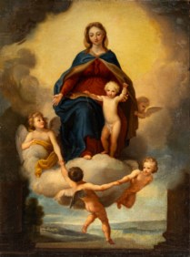 Italian school of the first half of the XIX century - Madonna with Child and angels