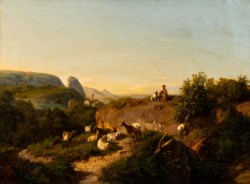 Andreas Markò (1824 - 1895) - Landscape with herd