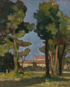 Ludovico Tommasi (1966 - 1941) (attrib. to) - Landscape with a farmhouse