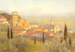 Alberto Cecconi (1897 - 1973) - View of Assisi ®