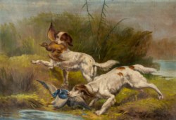 Giuseppe Fantauzzo (1890 - 1963) - Hunting dogs ®