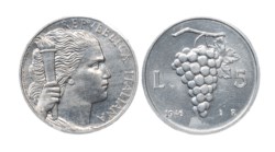 REUPUBBLICA ITALIANA - 5 lire 1946