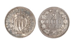 SAN MARINO - Vecchia monetazione (1864-1938) - 2 lire 1898