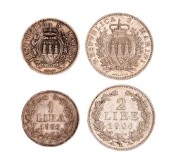SAN MARINO - Vecchia monetazione (1864-1938) - Lotto 2 monete:
