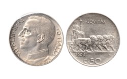 VITTORIO EMANUELE III (1900-1943) - 50 centesimi 1924, liscio