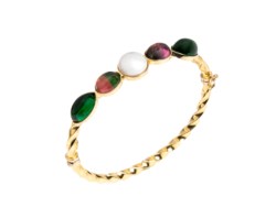 18kt yellow gold and tuormaline bracelet