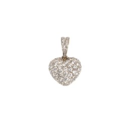 18kt two colour gold pendant with diamonds