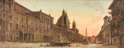 Scuola italiana di inizio secolo XX - Piazza Navona
