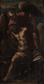 Scuola veneta del secolo XVII - Cristo sorretto dall'angelo