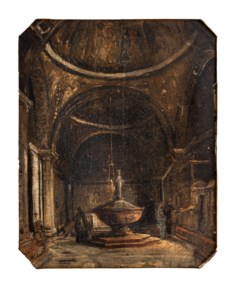 Scuola italiana del secolo XIX - Battistero di San Marco a Venezia