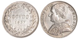 GREGORIO XVI (1831-1846) - Scudo 1837 (II° tipo), Roma