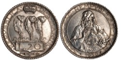 REPUBBLICA DI SAN MARINO - Vecchia monetazione (1864-1938) - 20 lire 1936