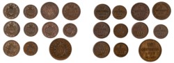 REPUBBLICA DI SAN MARINO - Vecchia monetazione (1864-1938) - Lotto 10 monete da 5 e 10 centesimi