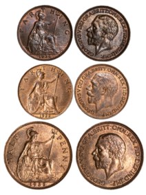 GRAN BRETAGNA - GIORGIO V (1910-1936), lotto 3 monete