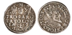 POLONIA - SIGISMONDO III (1587-1632) - 3 Groschen 1594