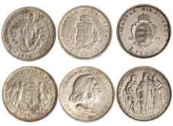 UNGHERIA - Lotto 3 monete da 2 Pengo