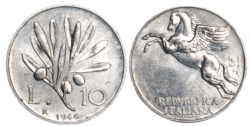 REPUBBLICA ITALIANA - 10 lire 1946