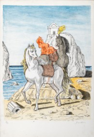 Cavalli su una spiaggia antica