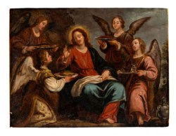 Scuola veneta del secolo XVIII - Cristo servito dagli angeli