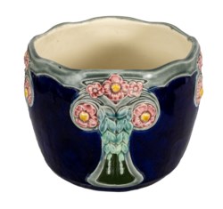 Manifattura degli inizi del secolo XX - Cachepot in ceramica Barbotine