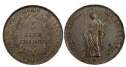 MILANO - GOVERNO PROVVISIORIO DIN LOMBARDIA (1848) - 5 lire 1848