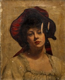Pittore lombardo del XIX secolo - Ritratto di donna
