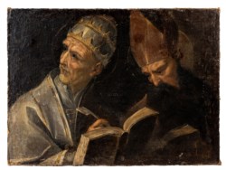 Scuola genovese del XVII secolo - Papa e Vescovo