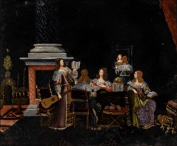 Scuola olandese del XVII secolo - Scena allegorica