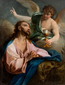 Scuola lombarda del XVII secolo - L'angelo appare a Cristo