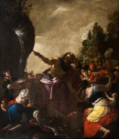 Pietro Damini (Castelfranco veneto, 1592 - Padova, 28 luglio 1631) - Mosè fa scaturire l'acqua dal deserto