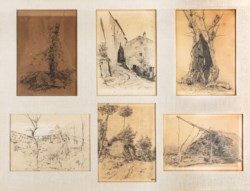 Carlo Nogaro (Asti, 1837 - Choisy-au-Bac, 1931) - Gruppo di sei disegni