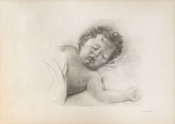 Scuola italiana del XIX secolo - Bimbo dormiente