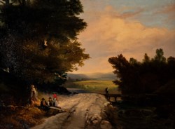 Pittore napoletano del XIX secolo - Paesaggio