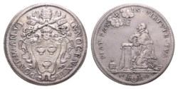 ROMA - INNOCENZO XII (1691-1700) - Mezza piastra, anno VI