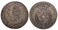 CARLO EMANUELE III (1730-1773) - 1/4 di scudo 1770