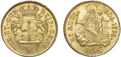 GENOVA - DOGI BIENNALI (Terza fase 1637-1797) - 96 lire 1796, stella (1814)