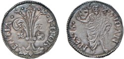 FIRENZE - REPUBBLICA (XIII secolo - 1532) - Grosso da 6 soldi e 8 denari (1485 - I semestre)