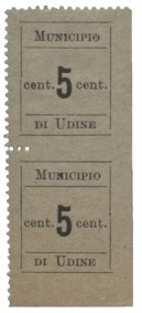 Occupazioni I guerra mondiale - Municipio di Udine - 5 cent (1f)