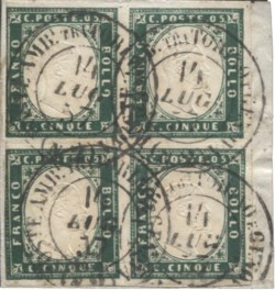 Antichi Stati Italiani - Sardegna - 5 cent (13Ac)