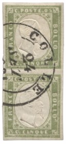 Antichi Stati Italiani - Sardegna - 5 cent (13Bb)
