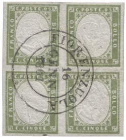 Antichi Stati Italiani - Sardegna - 5 cent (13Bc)