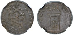 CLEMENTE VIII, Ippolito Aldobrandini (1592-1605) - Quattrino 1600, Roma