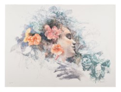 Ritratto femminile con fiori